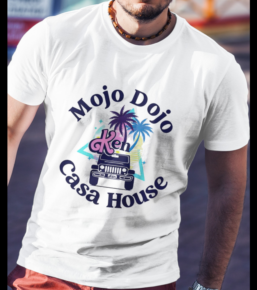 Mojo Dojo Casa House Ken Jeep Sunset Palm Trees T-Shirt