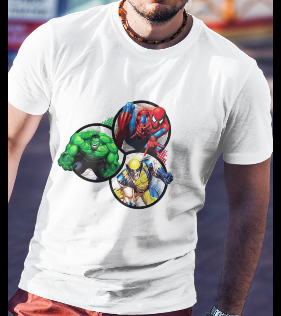 Marvel's Trinity Hulk Spider-Man Wolverine T-Shirt