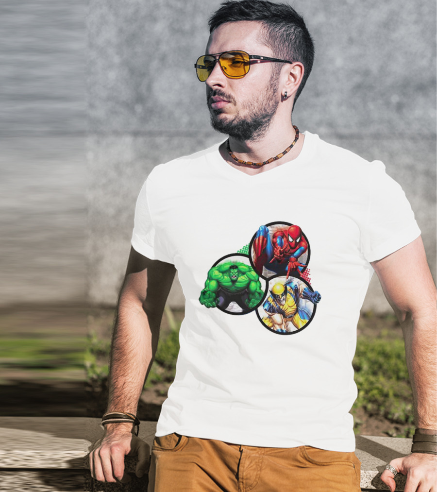 Marvel's Trinity Hulk Spider-Man Wolverine T-Shirt