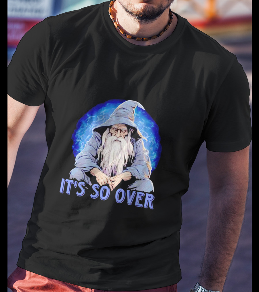 IT'S SO OVER Wizard Lightning Blue Aura T-Shirt
