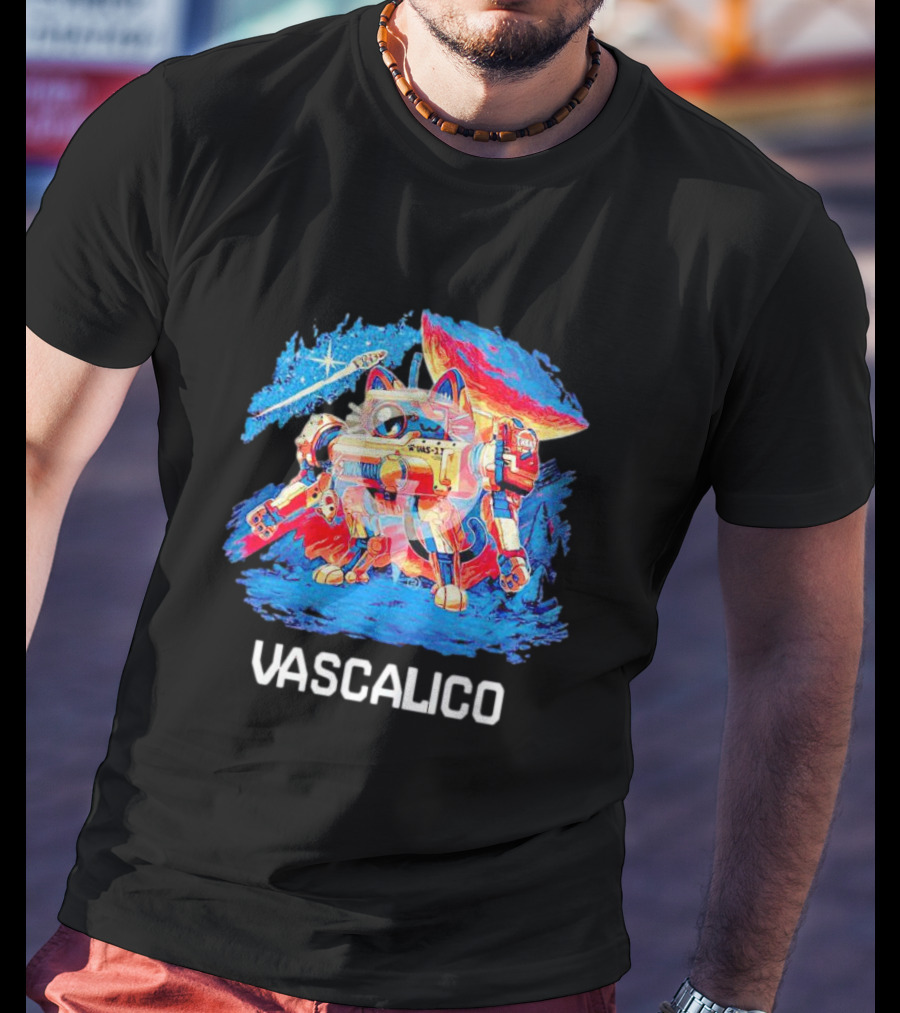 Vascalico Mech Cat Galaxy Adventure T-Shirt