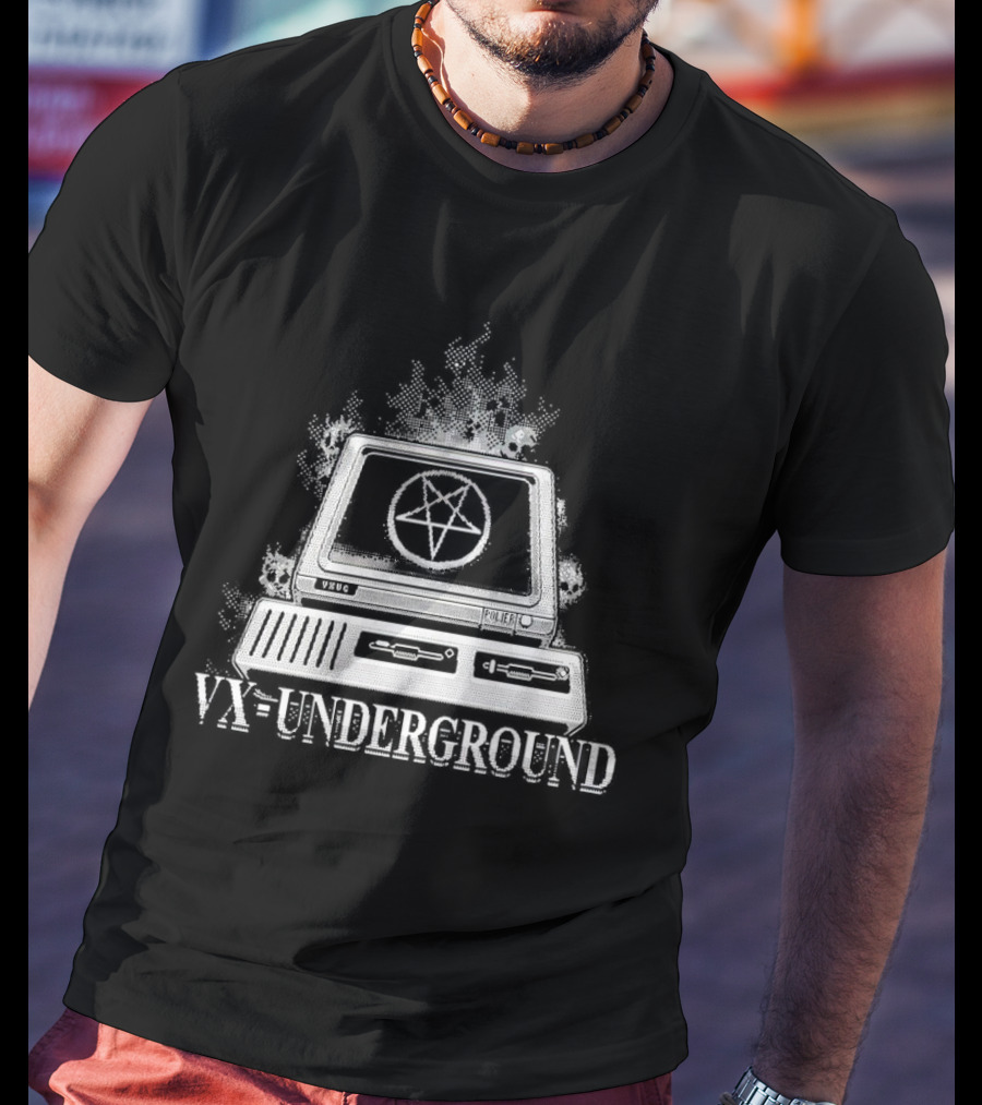 VX-Underground Retro Computer With Pentagram T-Shirt