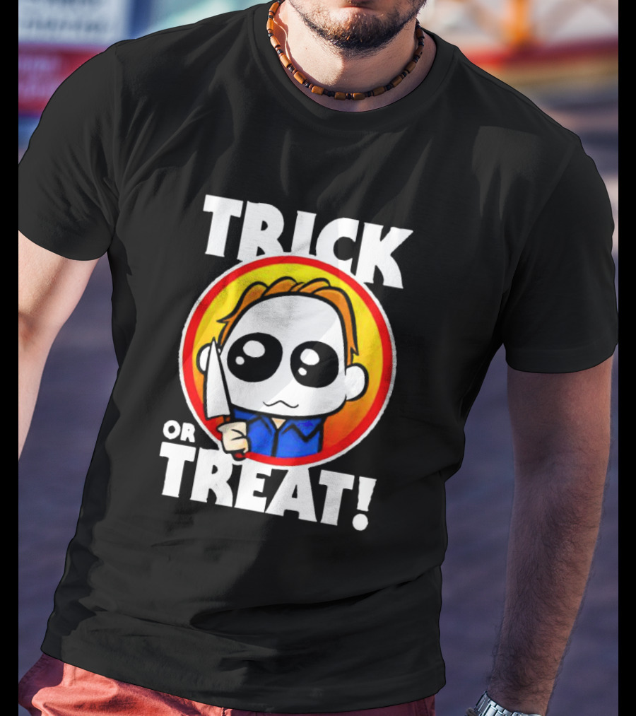 Michael Myers Chibi Trick Or Treat Halloween Character T-Shirt
