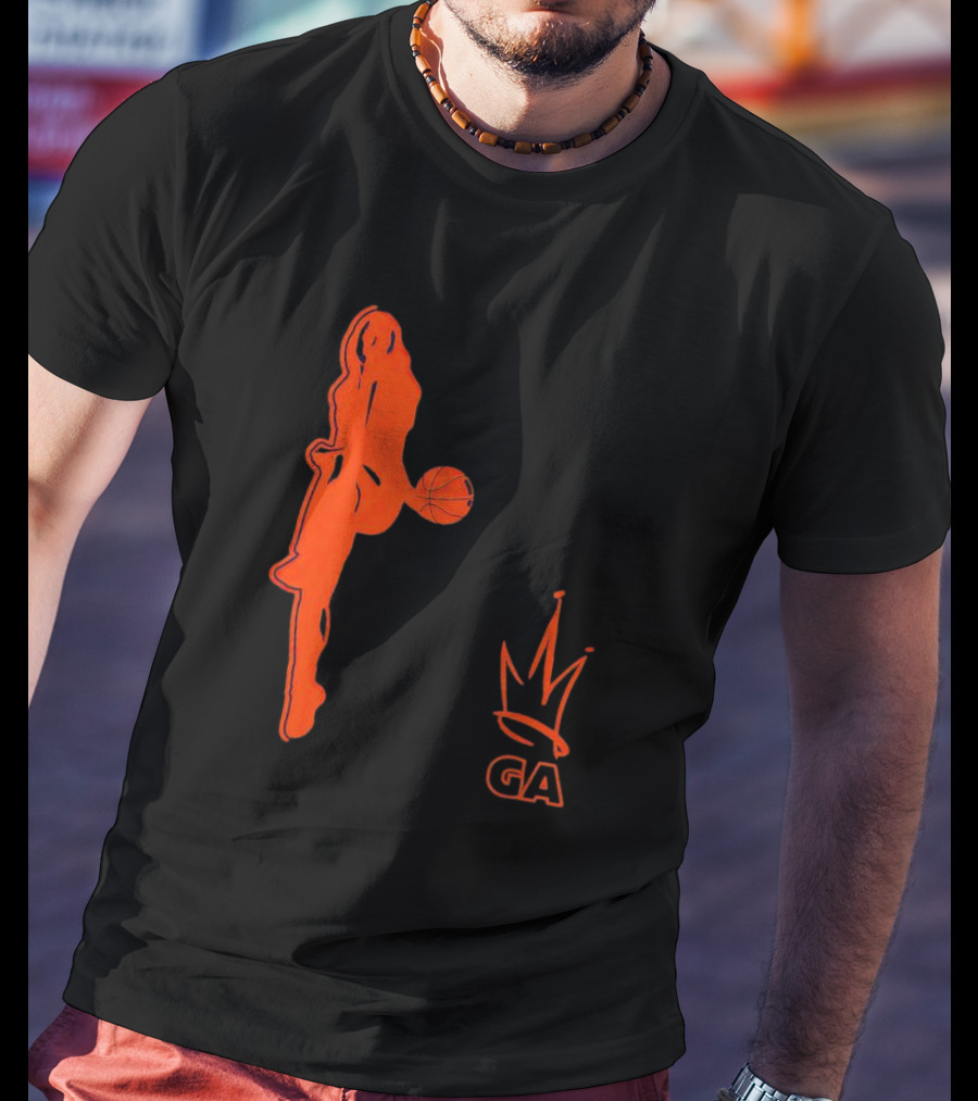 Georgia Amoore GA Basketball Silhouette With Crown T-Shirt