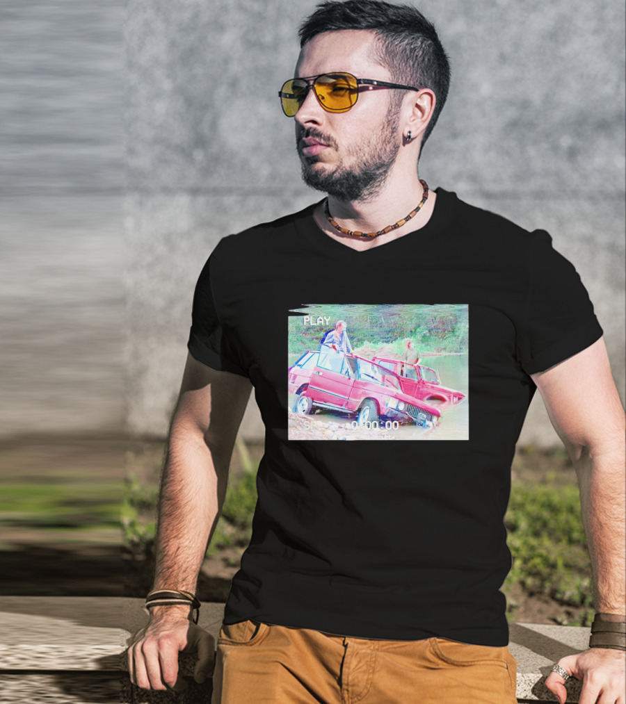 Top Gear Bolivia River Scene Retro Car Adventure Play T-Shirt