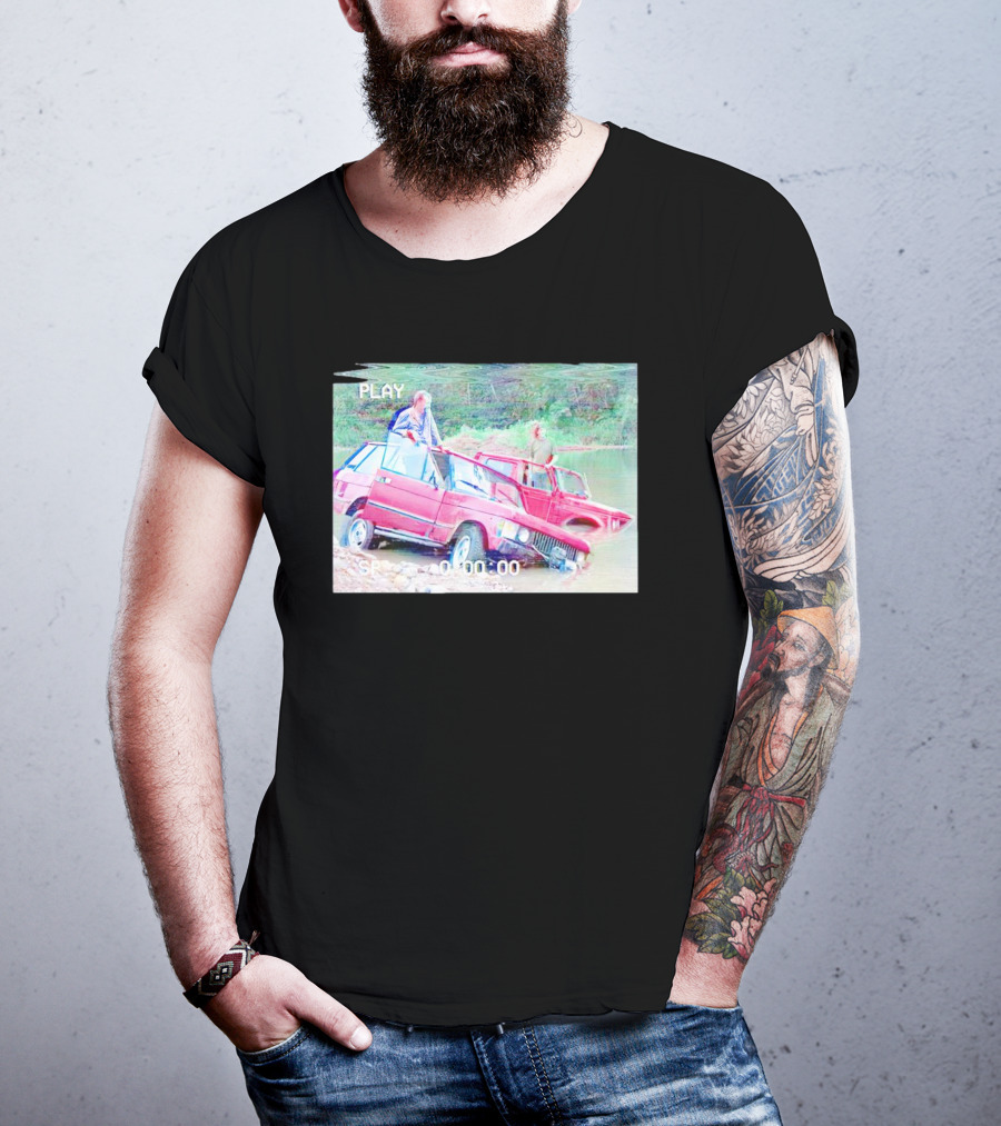 Top Gear Bolivia River Scene Retro Car Adventure Play T-Shirt