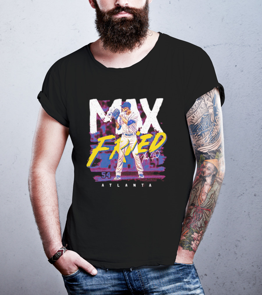 Max Fried Atlanta Signature 54 Player Action T-Shirt