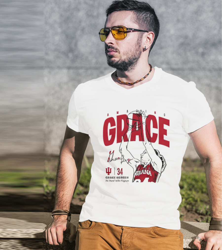 Amazing Grace Berger Indiana Fever 34 The Heart Of The Program Basketball T-Shirt