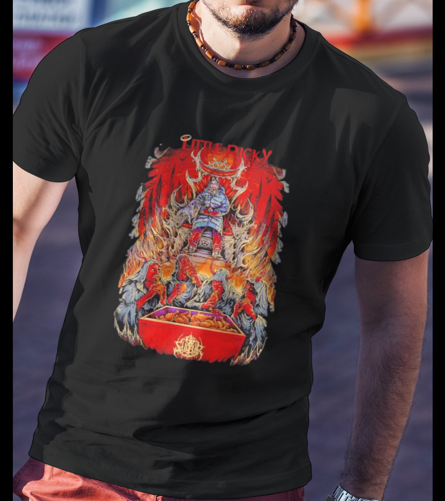 Ov Sulfur Little Ricky Throne With Red Crown And Flames T-Shirt