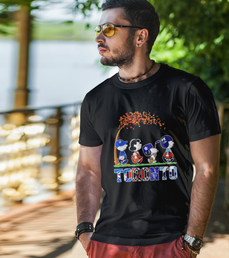 Toronto Sports Teams Autumn Peanuts Characters T-Shirt