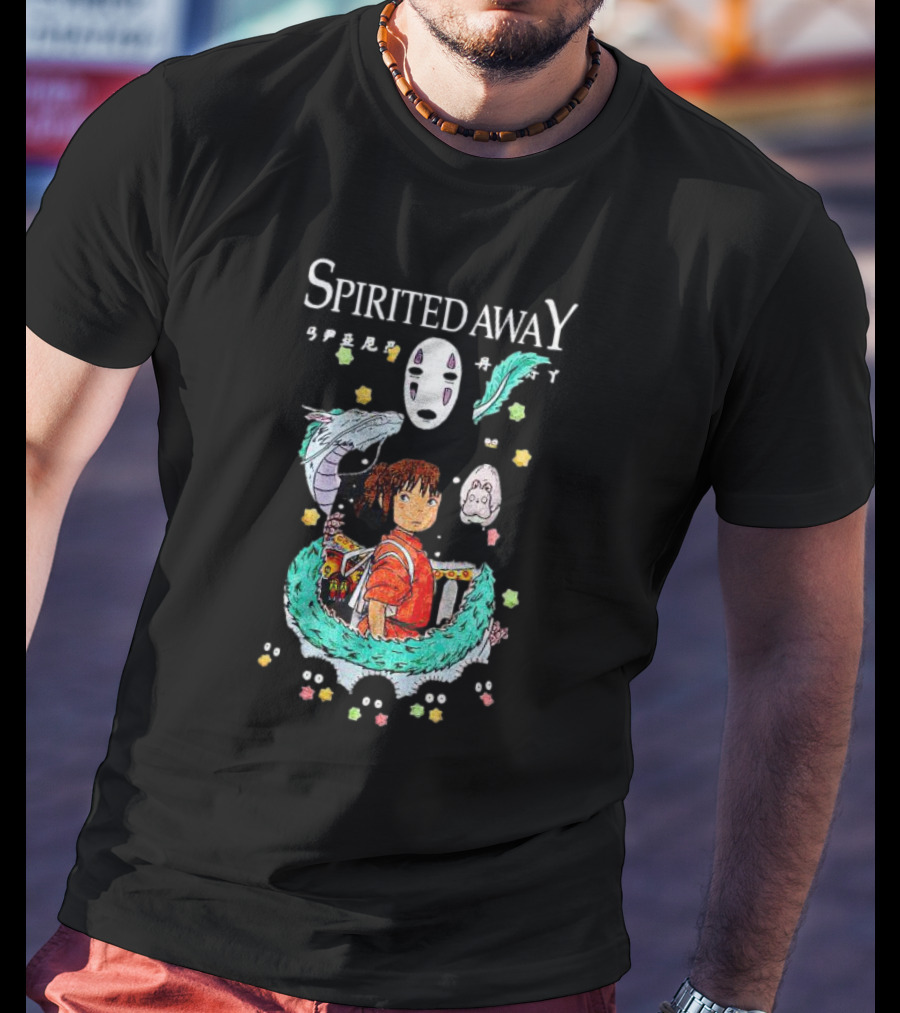 Spirited Away Characters Chihiro Haku No-Face Symbols T-Shirt