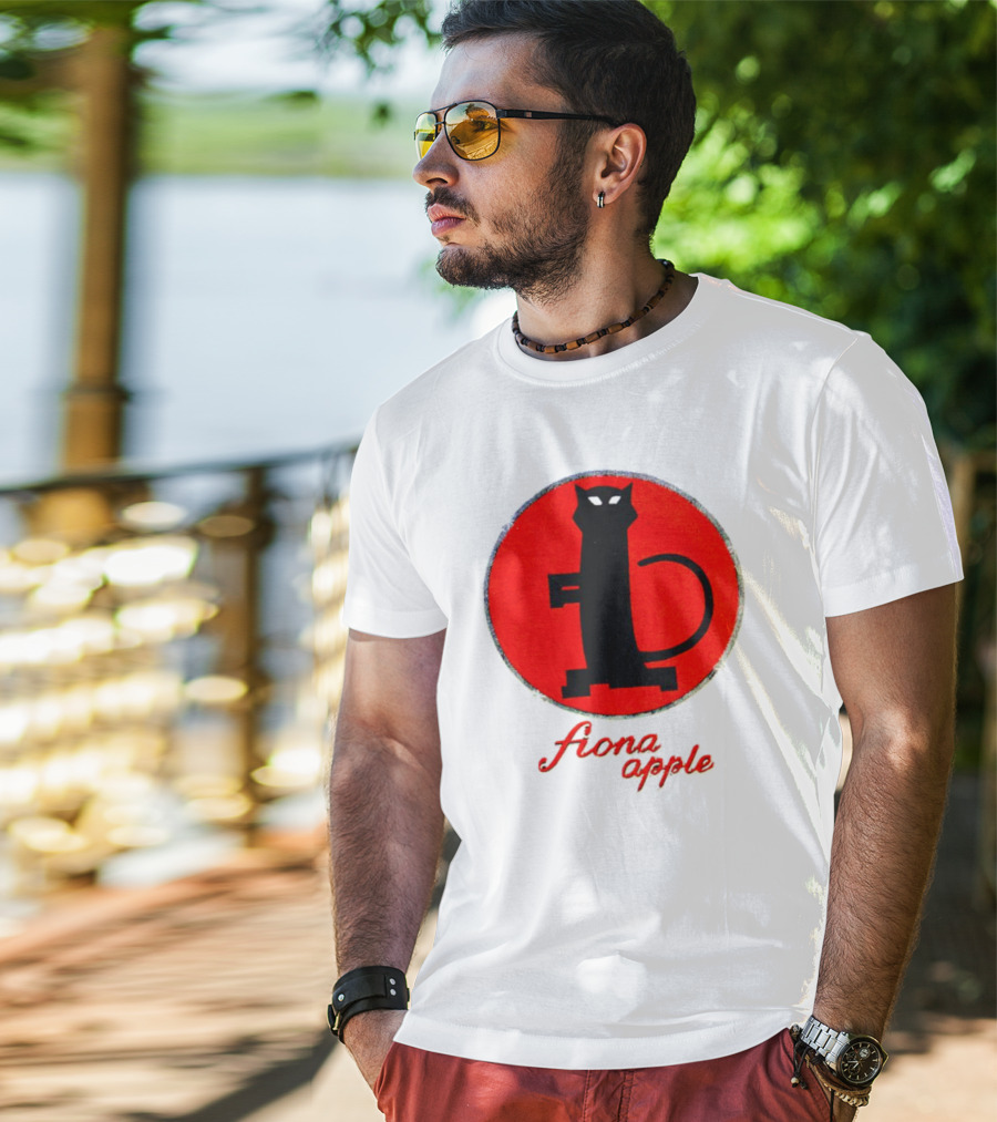 Fiona Apple Black Cat Red Circle Bootleg T-Shirt