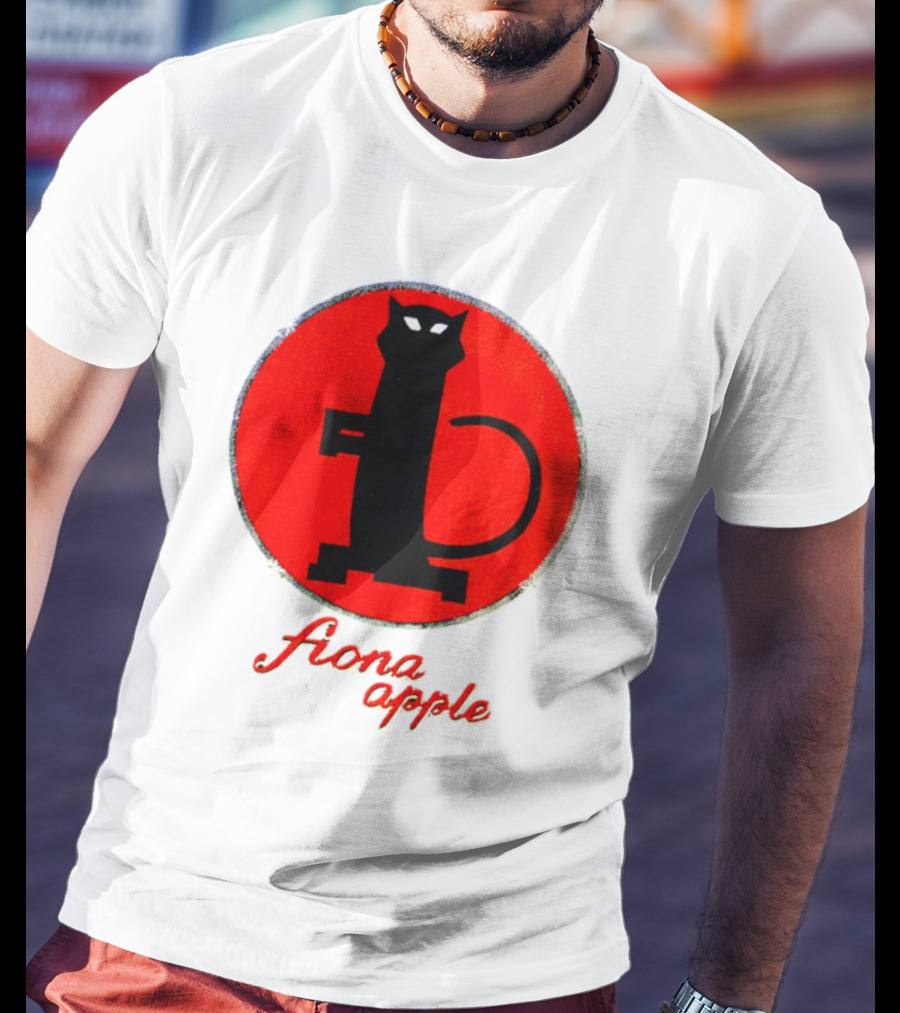 Fiona Apple Black Cat Red Circle Bootleg T-Shirt
