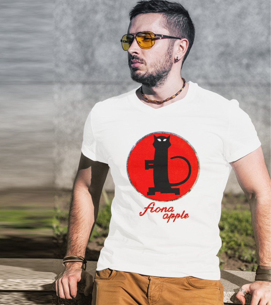 Fiona Apple Black Cat Red Circle Bootleg T-Shirt