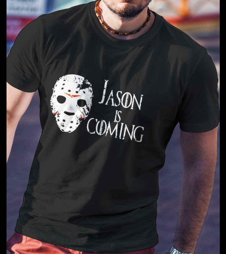 Jason Is Coming Halloween Mask Horror T-Shirt
