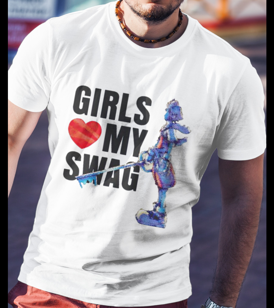 Girls Love My Swag Kingdom Hearts Keyblade Character T-Shirt