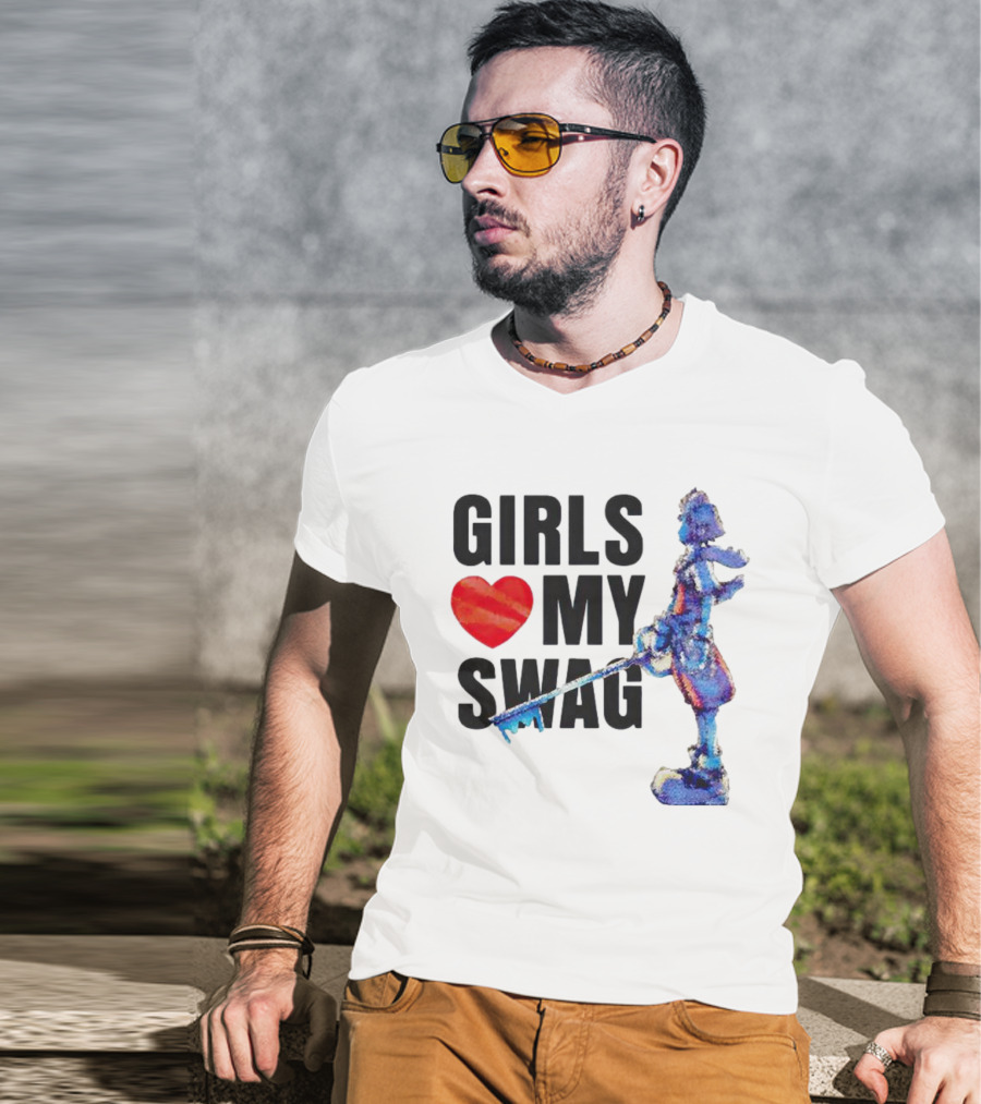 Girls Love My Swag Kingdom Hearts Keyblade Character T-Shirt