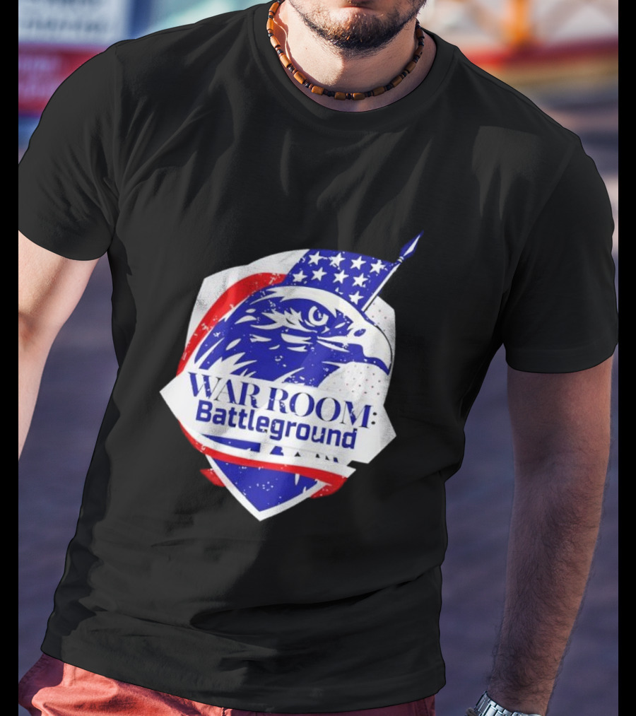 War Room Battleground Eagle American Flag Crest T-Shirt