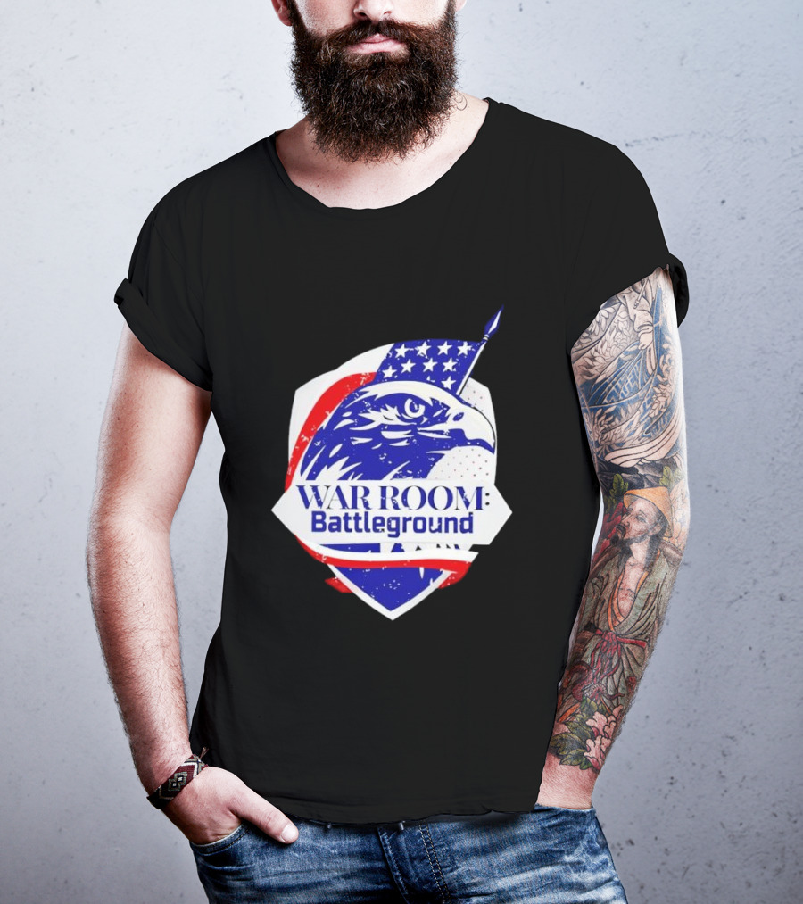 War Room Battleground Eagle American Flag Crest T-Shirt