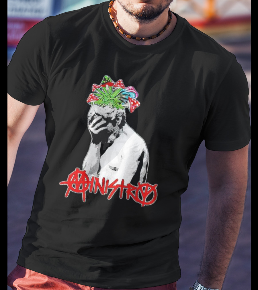 Ministry Anarchy Statue Psychedelic Mushrooms T-Shirt