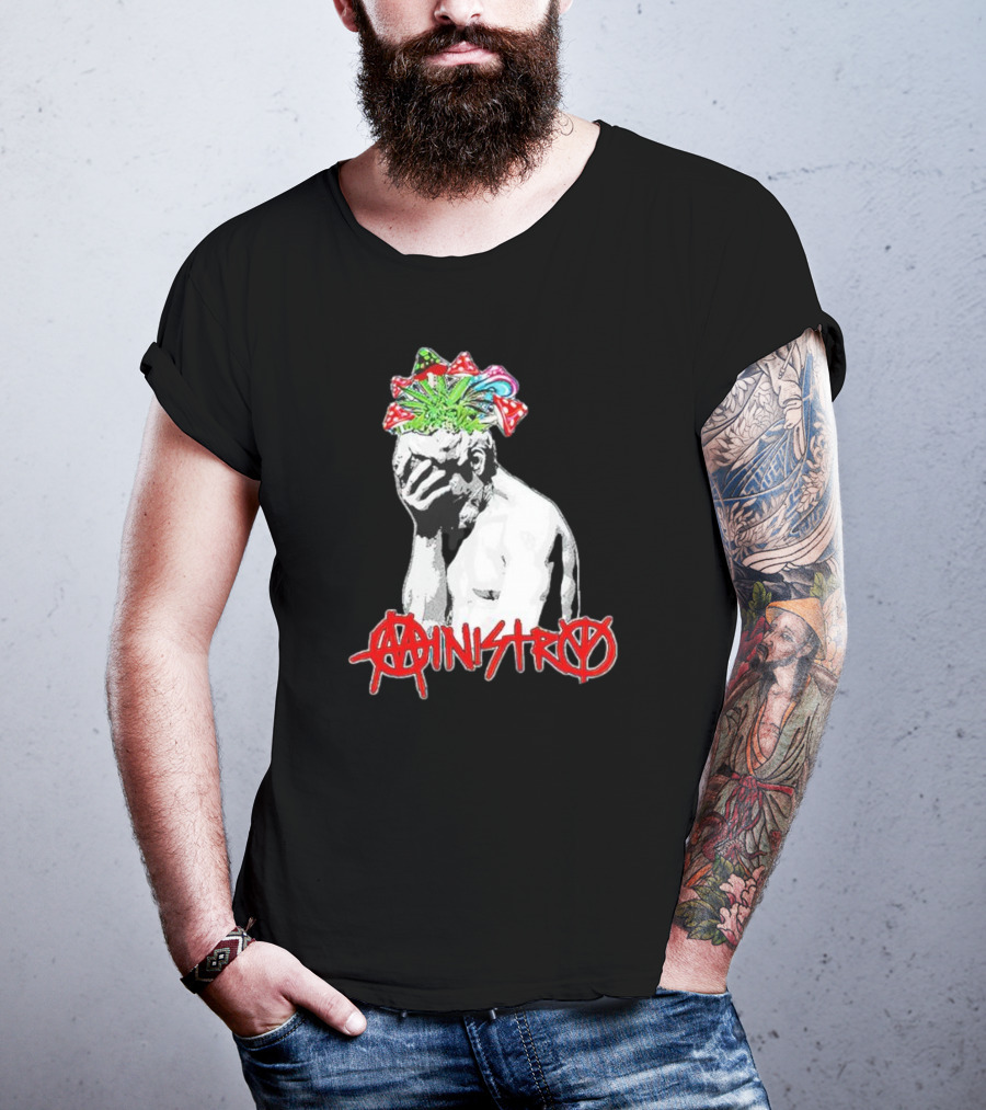 Ministry Anarchy Statue Psychedelic Mushrooms T-Shirt