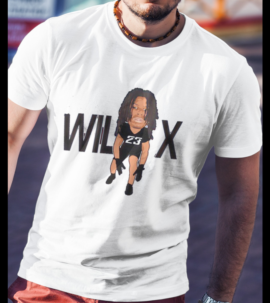 Javeon Wilcox 23 Caricature Signature T-Shirt