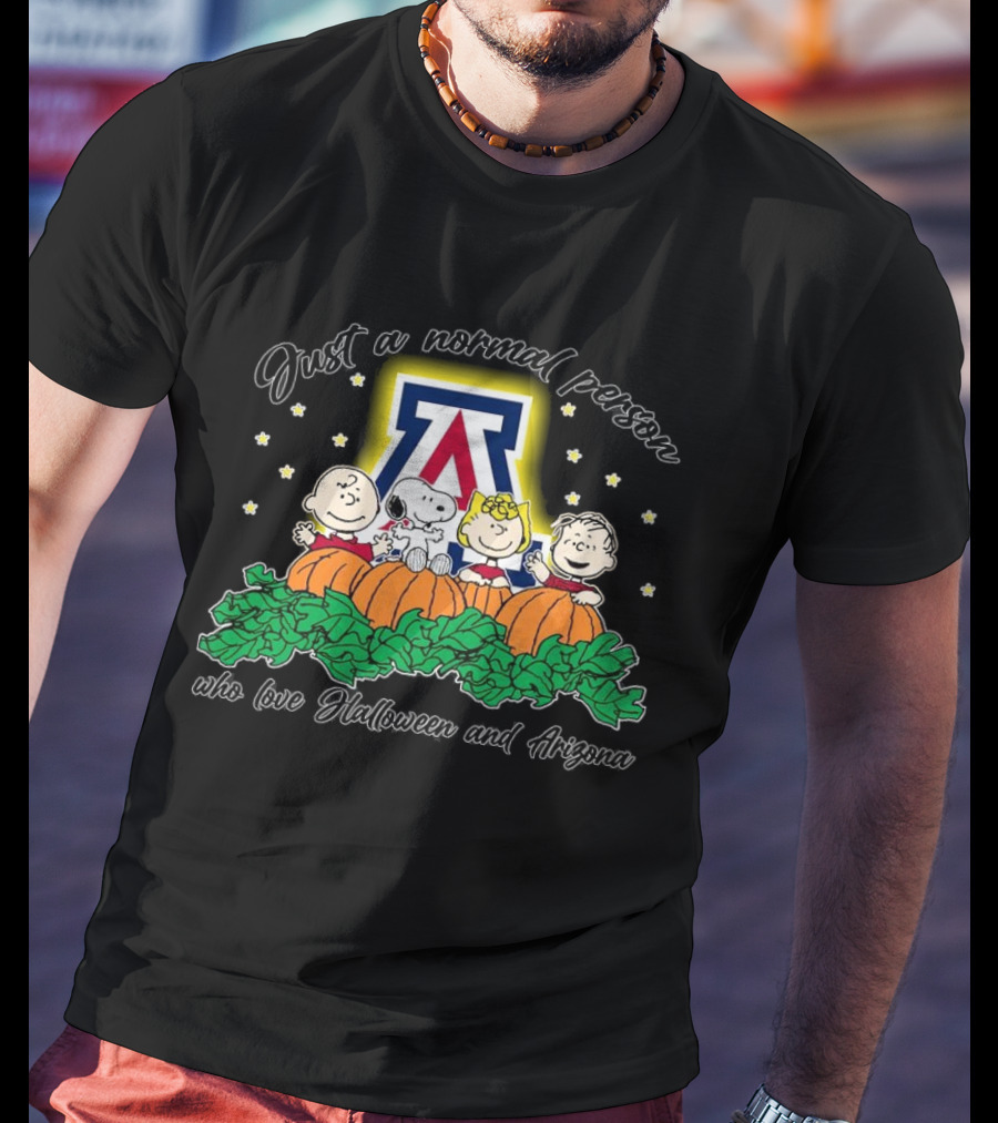 Just A Normal Person Who Loves Halloween Arizona Peanuts Characters T-Shirt