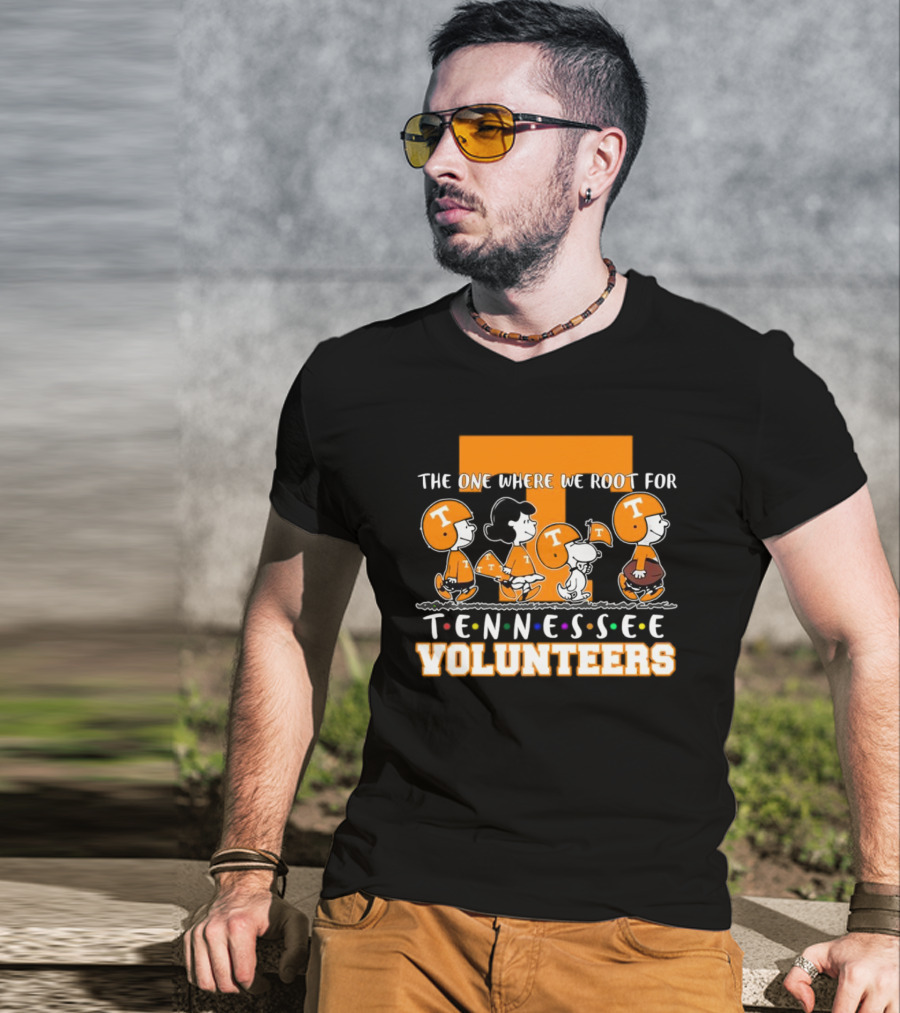 The One Where We Root For Tennessee Volunteers Peanuts Characters Football T-Shirt