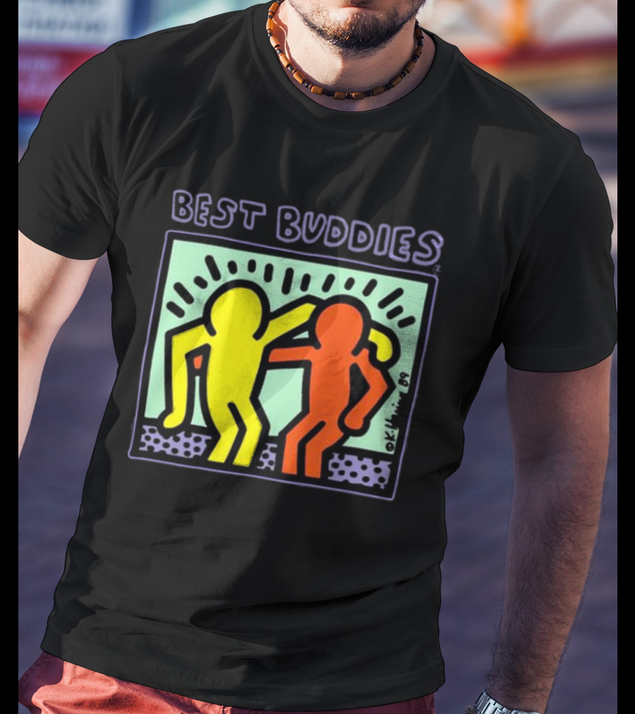 Keith Haring Best Buddies Dancing Figures T-Shirt