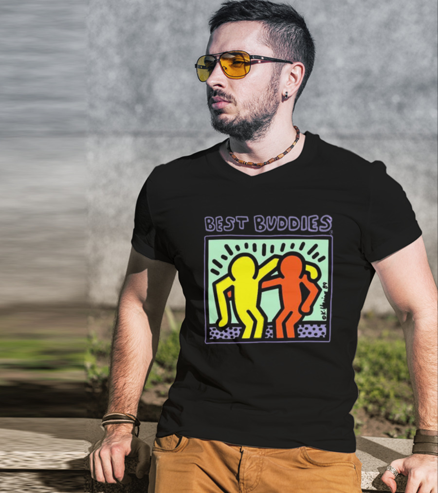 Keith Haring Best Buddies Dancing Figures T-Shirt