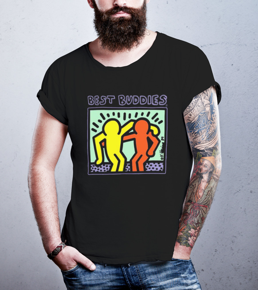 Keith Haring Best Buddies Dancing Figures T-Shirt