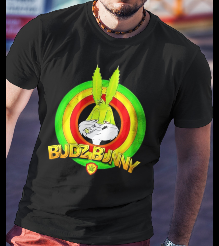 Budz Bunny Cannabis Inspired Cartoon Character T-Shirt