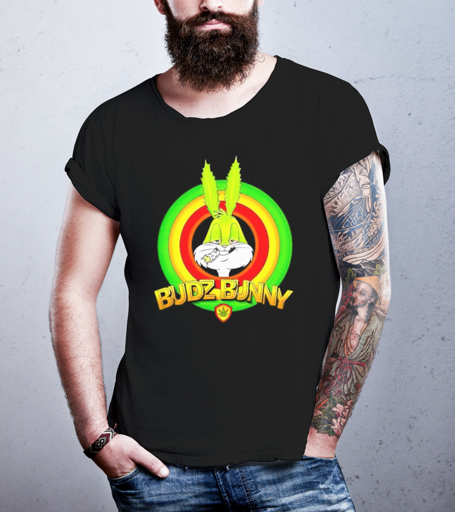 Budz Bunny Cannabis Inspired Cartoon Character T-Shirt
