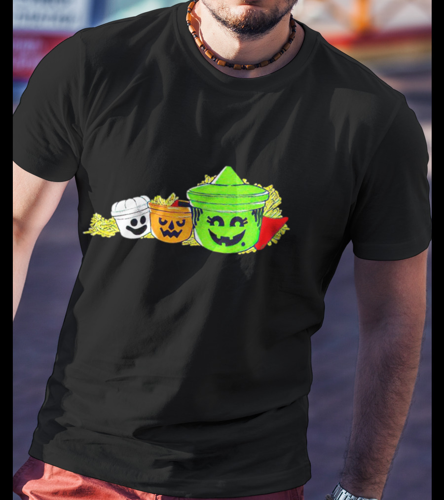 The Kentucky Halloween Buckets Ghost Pumpkin Frankenstein T-Shirt