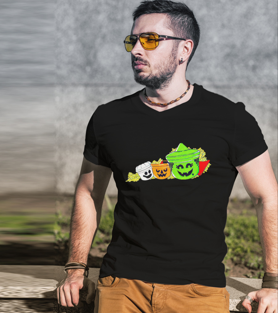 The Kentucky Halloween Buckets Ghost Pumpkin Frankenstein T-Shirt