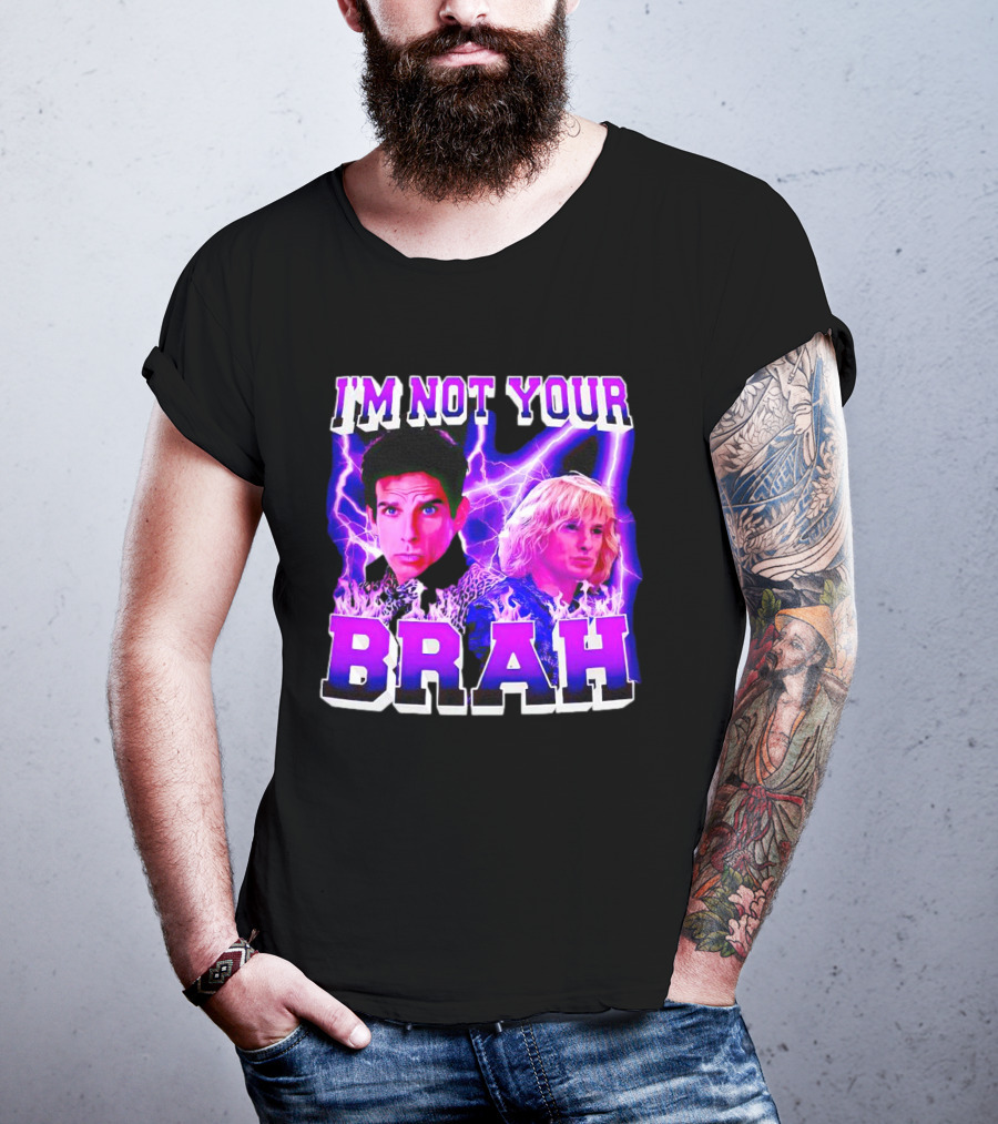 I'm Not Your Brah Zoolander Movie Derek Hansel Lightning T-Shirt