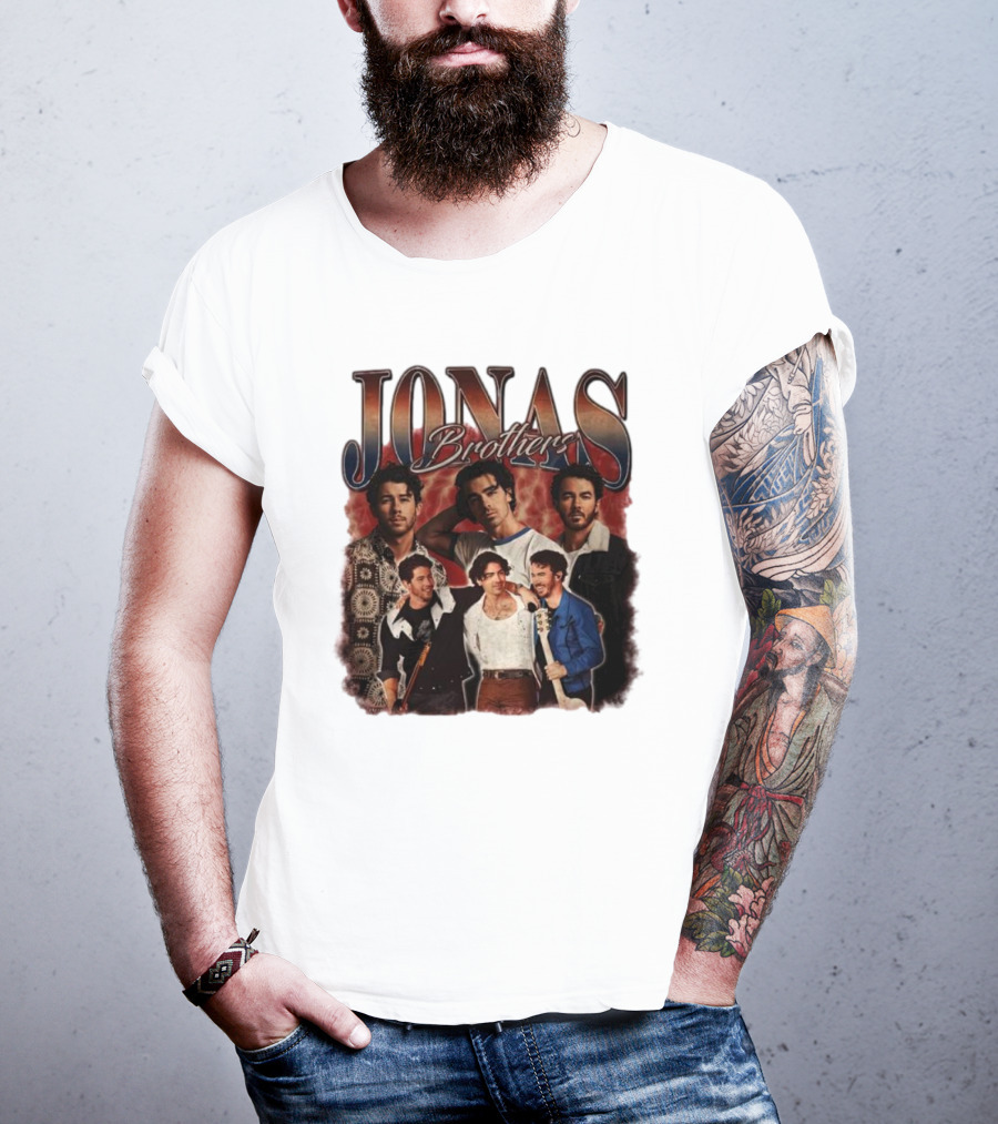 Jonas Brothers Vintage Collage Style Retro Photography T-Shirt