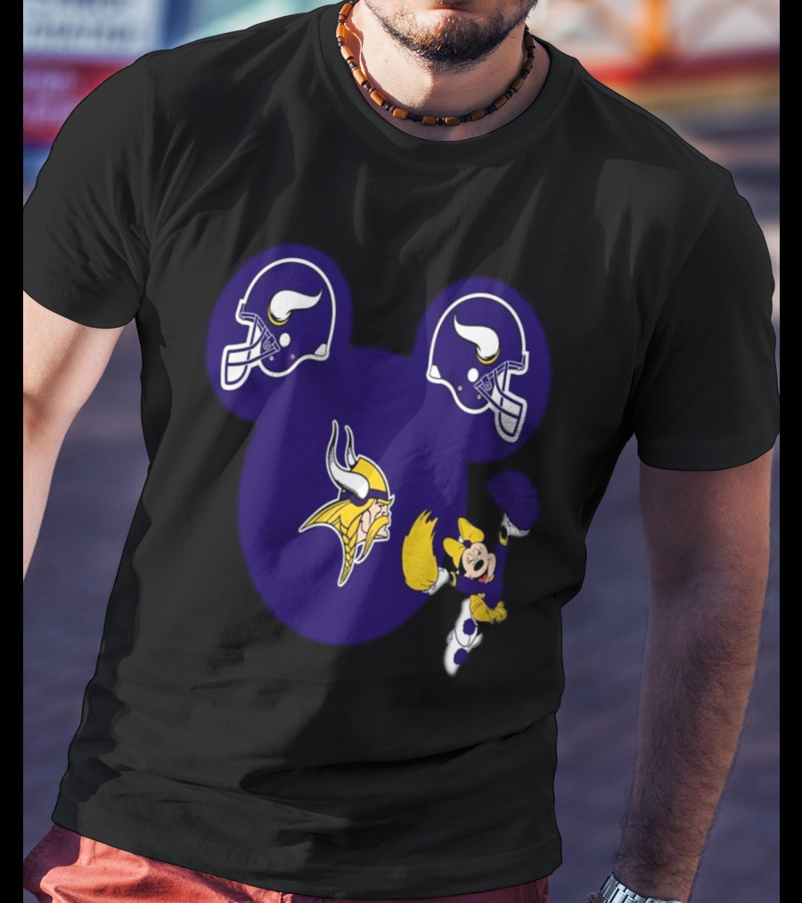 Minnesota Vikings Mickey Mouse Helmets T-Shirt