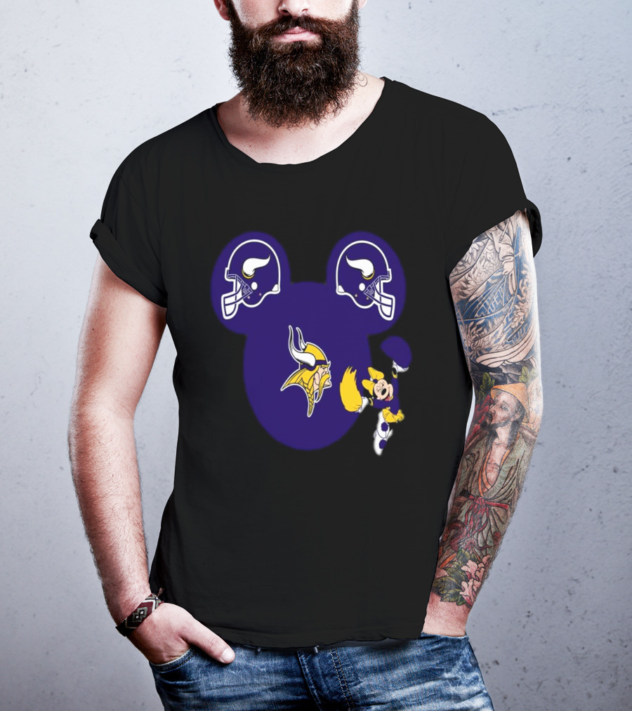 Minnesota Vikings Mickey Mouse Helmets T-Shirt
