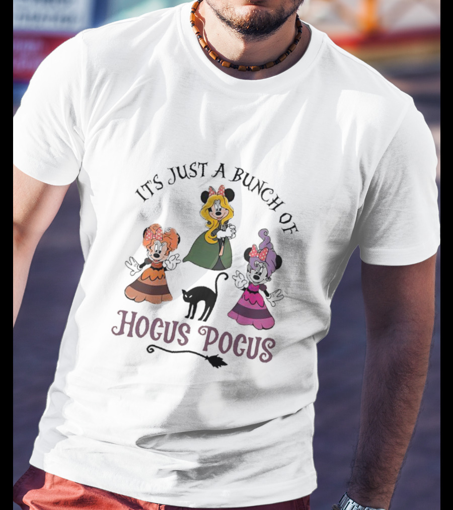 It's Just A Bunch Of Hocus Pocus Minnie Mouse Halloween Magic T-Shirt