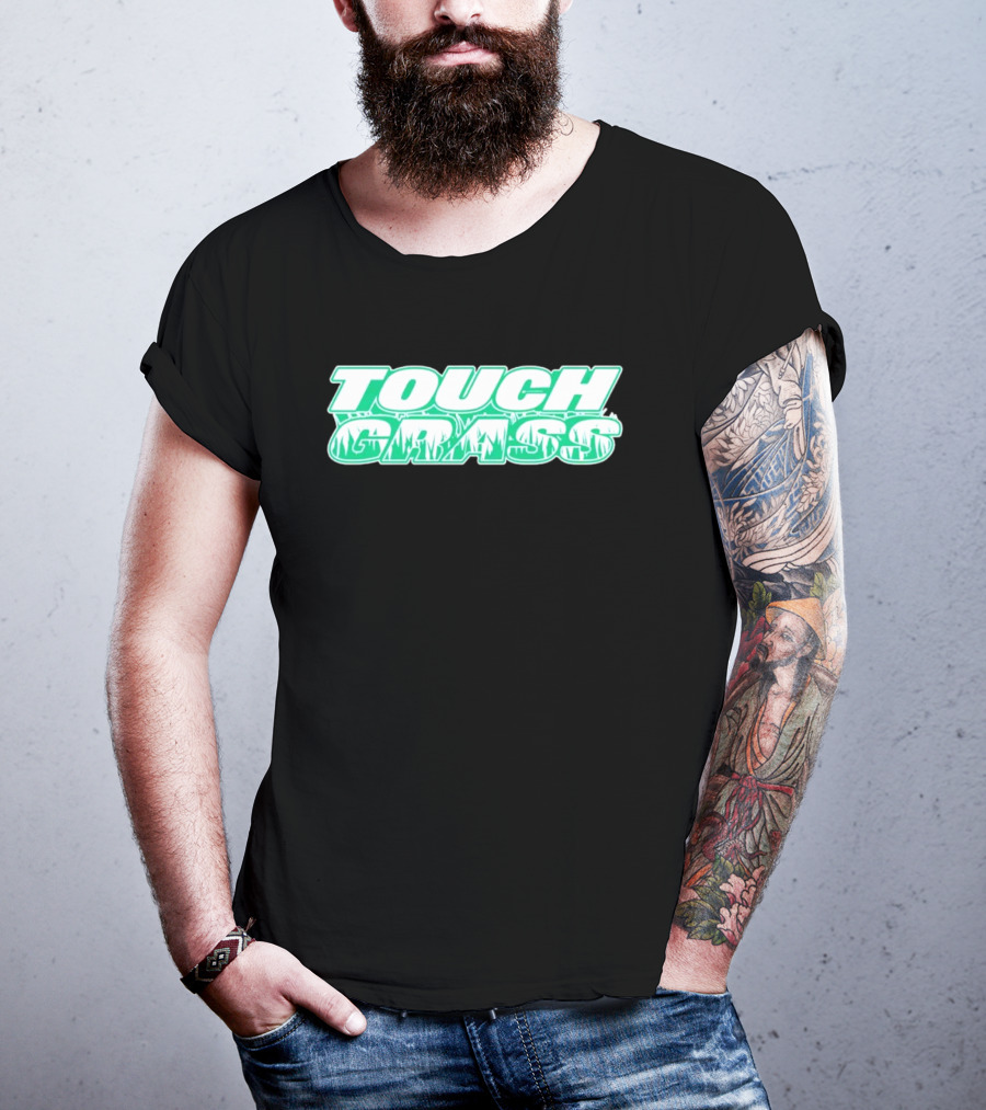 TOUCH GRASS Green Nature Aesthetic T-Shirt