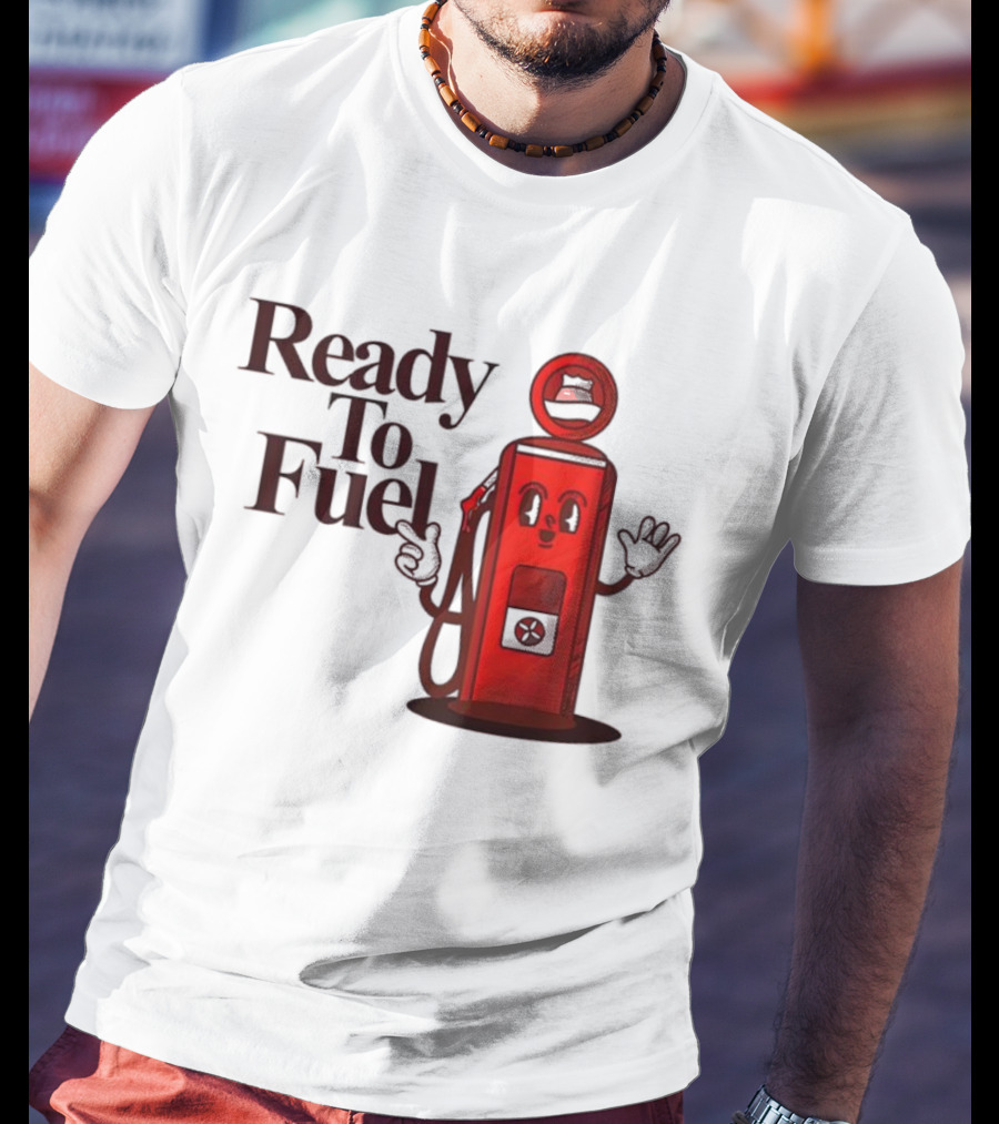 Ready To Fuel Cartoon Gas Pump T-Shirt