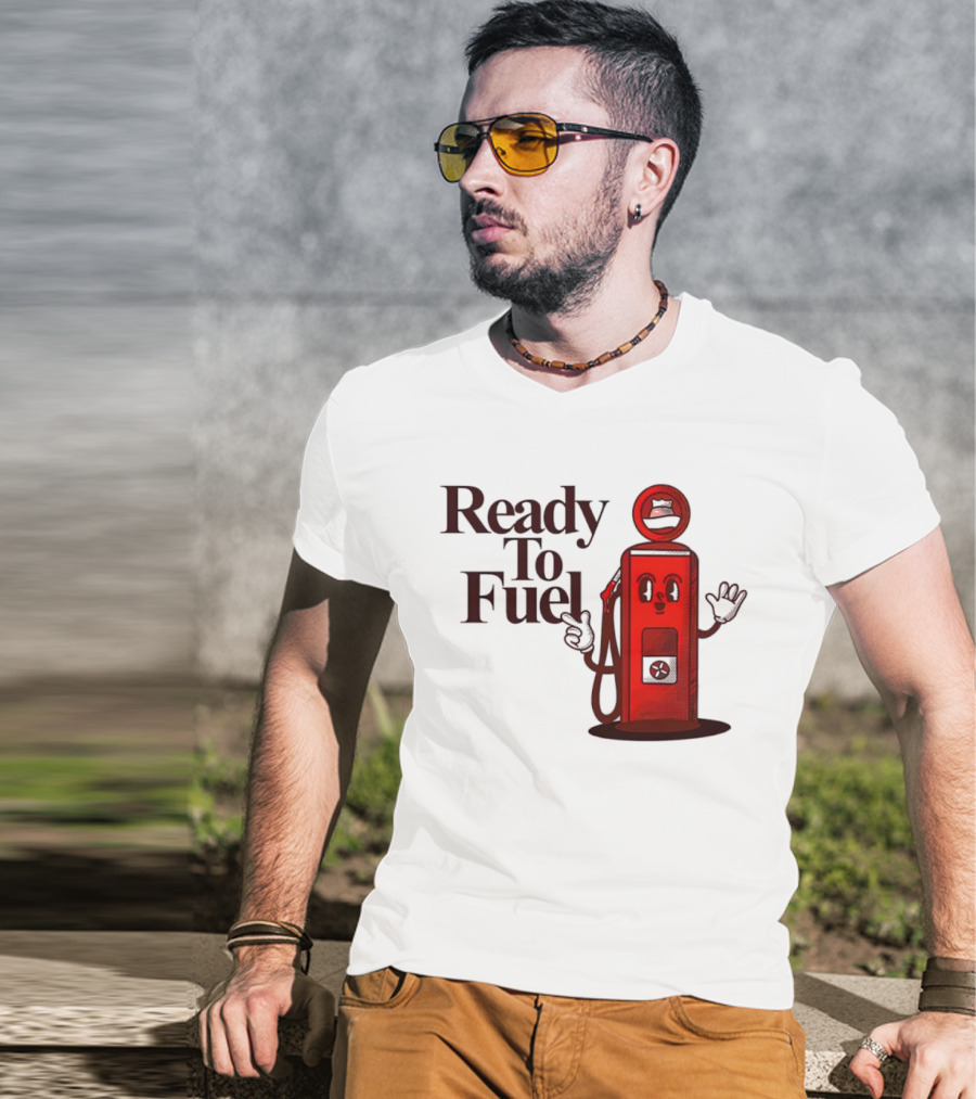 Ready To Fuel Cartoon Gas Pump T-Shirt