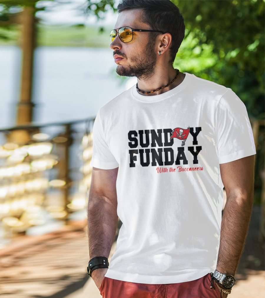 Sunday Funday With The Buccaneers Pirate Flag T-Shirt