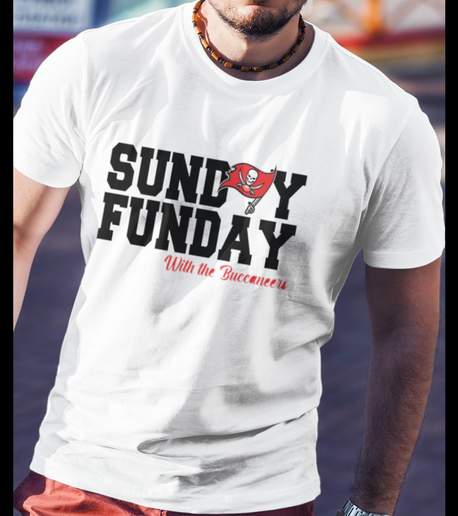 Sunday Funday With The Buccaneers Pirate Flag T-Shirt