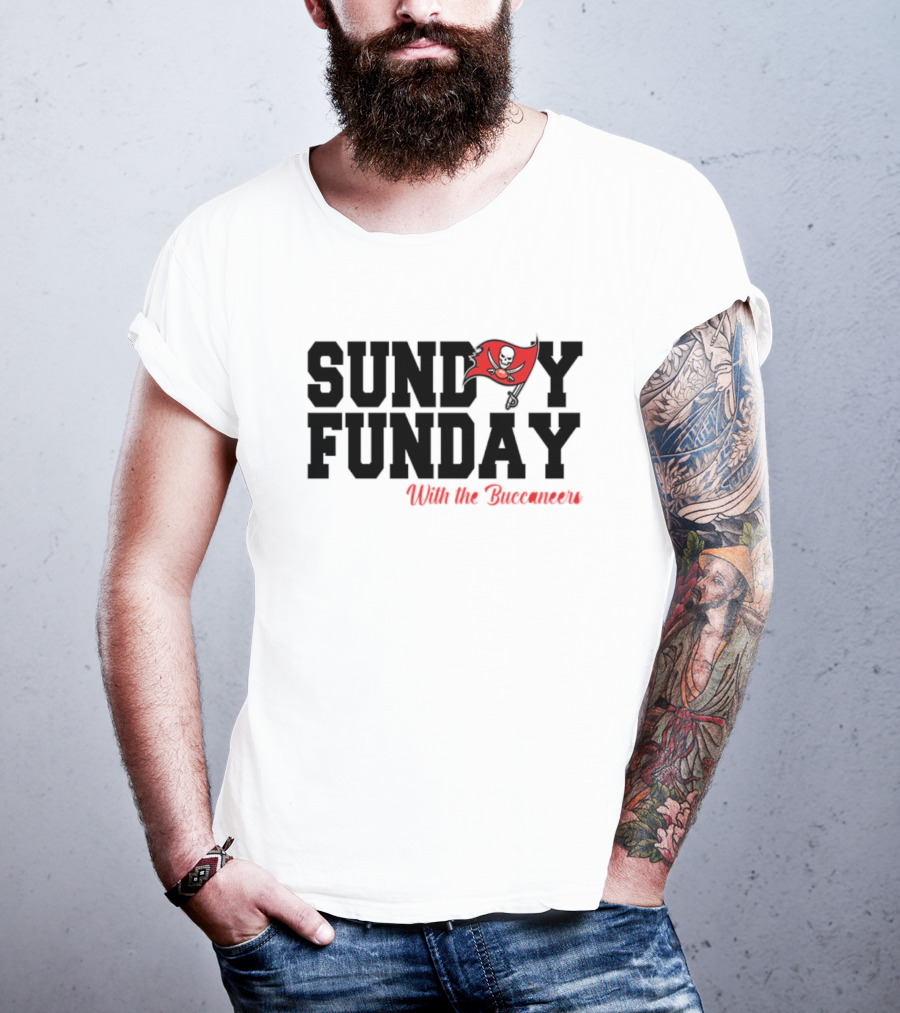 Sunday Funday With The Buccaneers Pirate Flag T-Shirt