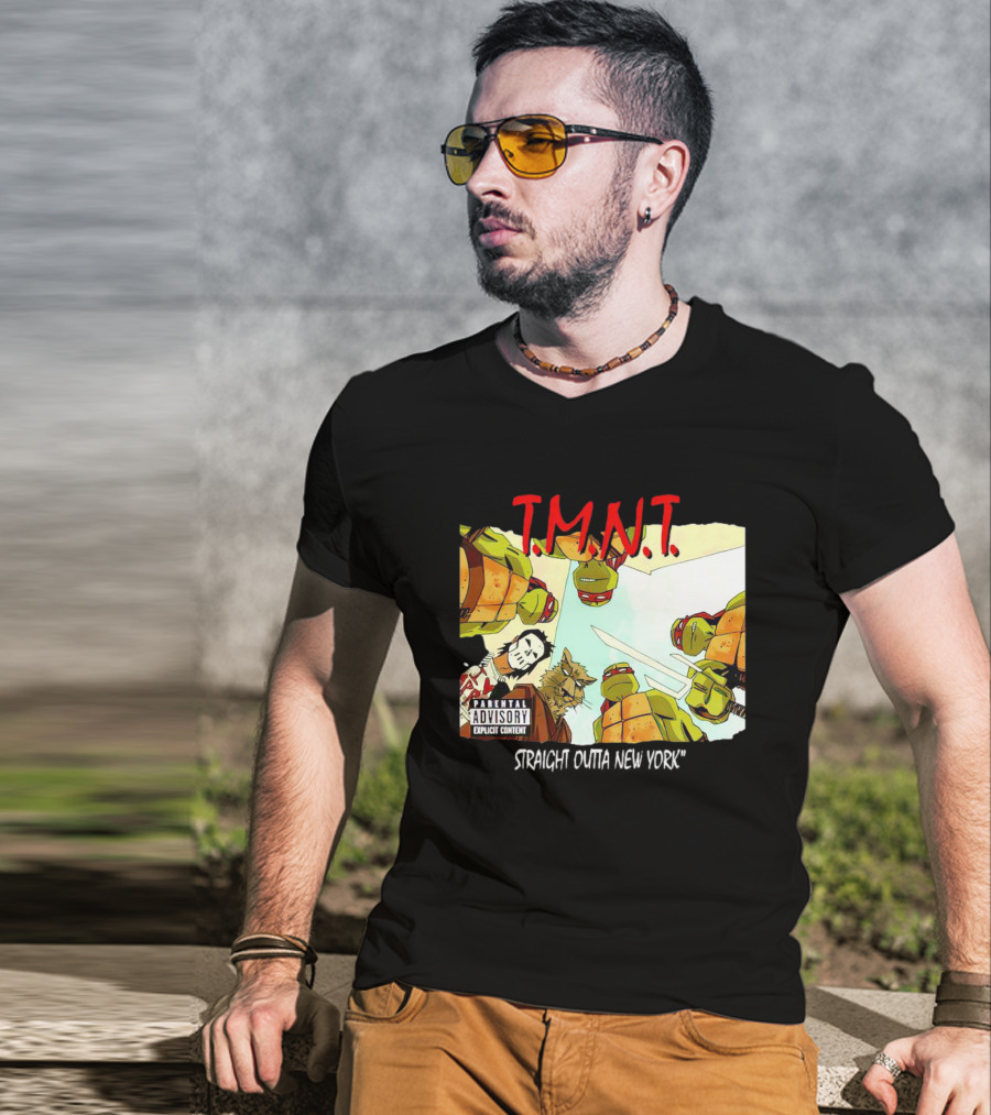 TMNT Parental Advisory Explicit Content Straight Outta New York T-Shirt