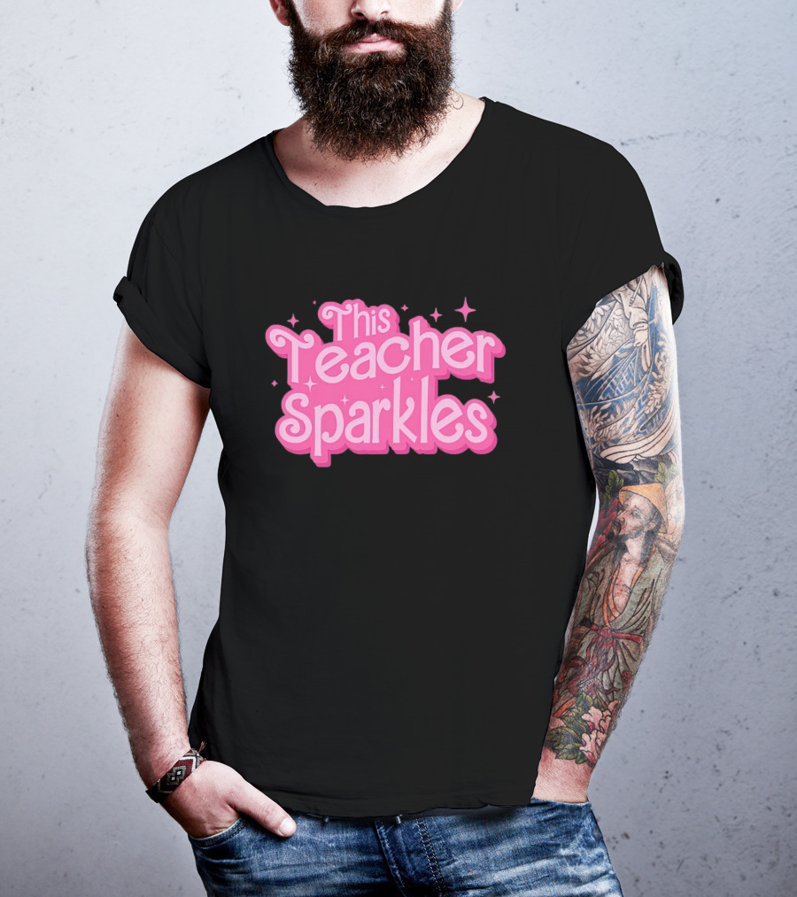 Barbie This Teacher Sparkles Pink T-Shirt