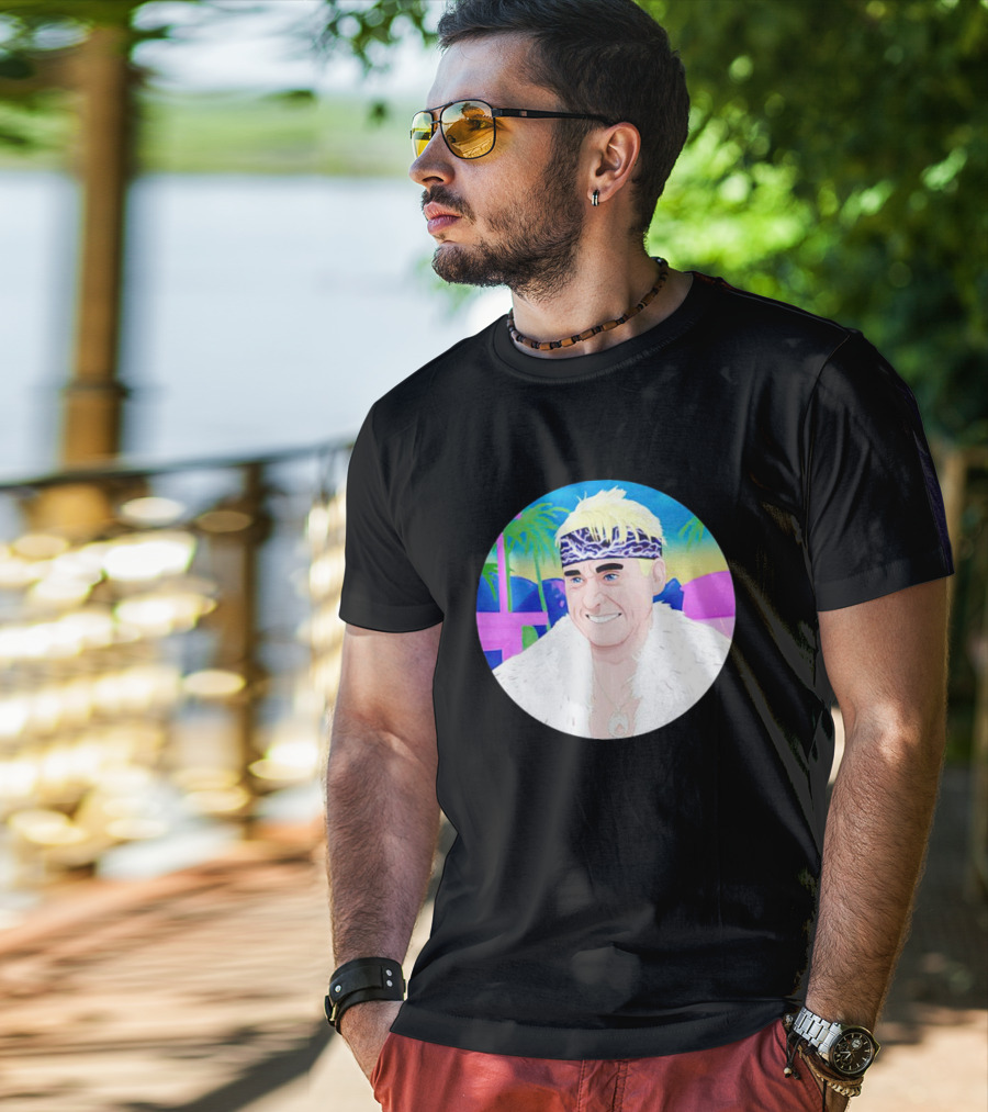 Ken The Patriarchy Is Not Horses Retro Pop Art Style With Blonde Hair And Headband T-Shirt