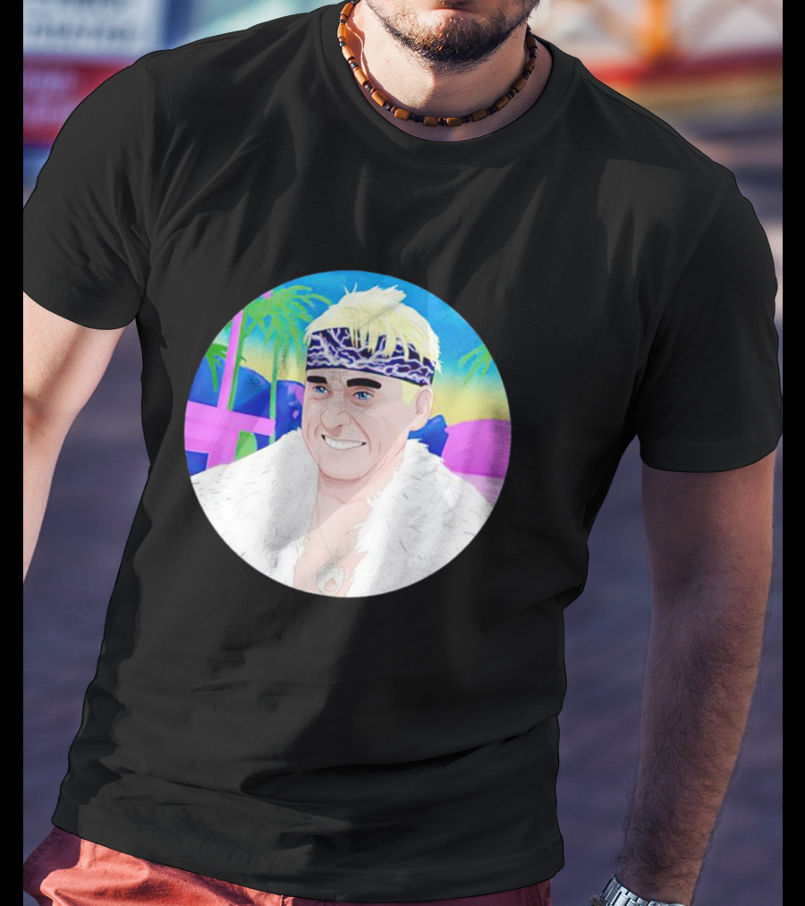 Ken The Patriarchy Is Not Horses Retro Pop Art Style With Blonde Hair And Headband T-Shirt